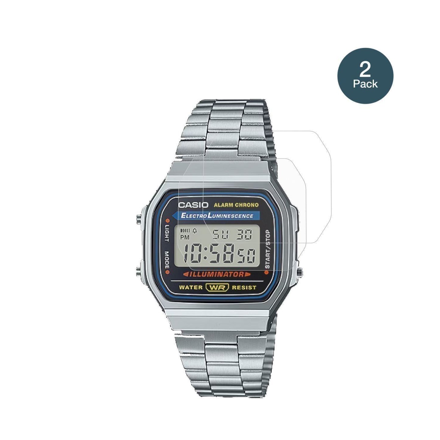 2x 9H Schutzfolie matt für Casio Iconic A168WA-1 P (2)
