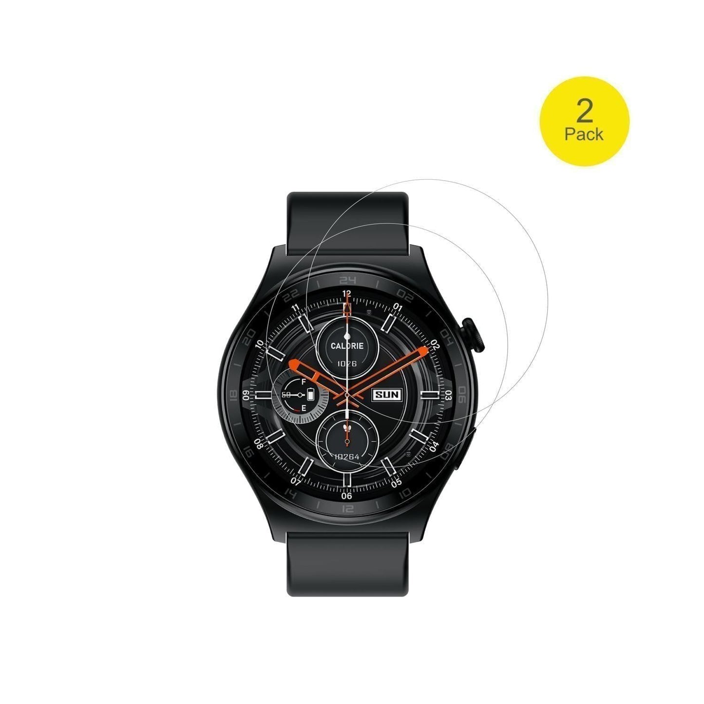 2x 3D Full Cover Schutzfolie für Infinix Xwatch XW (2)