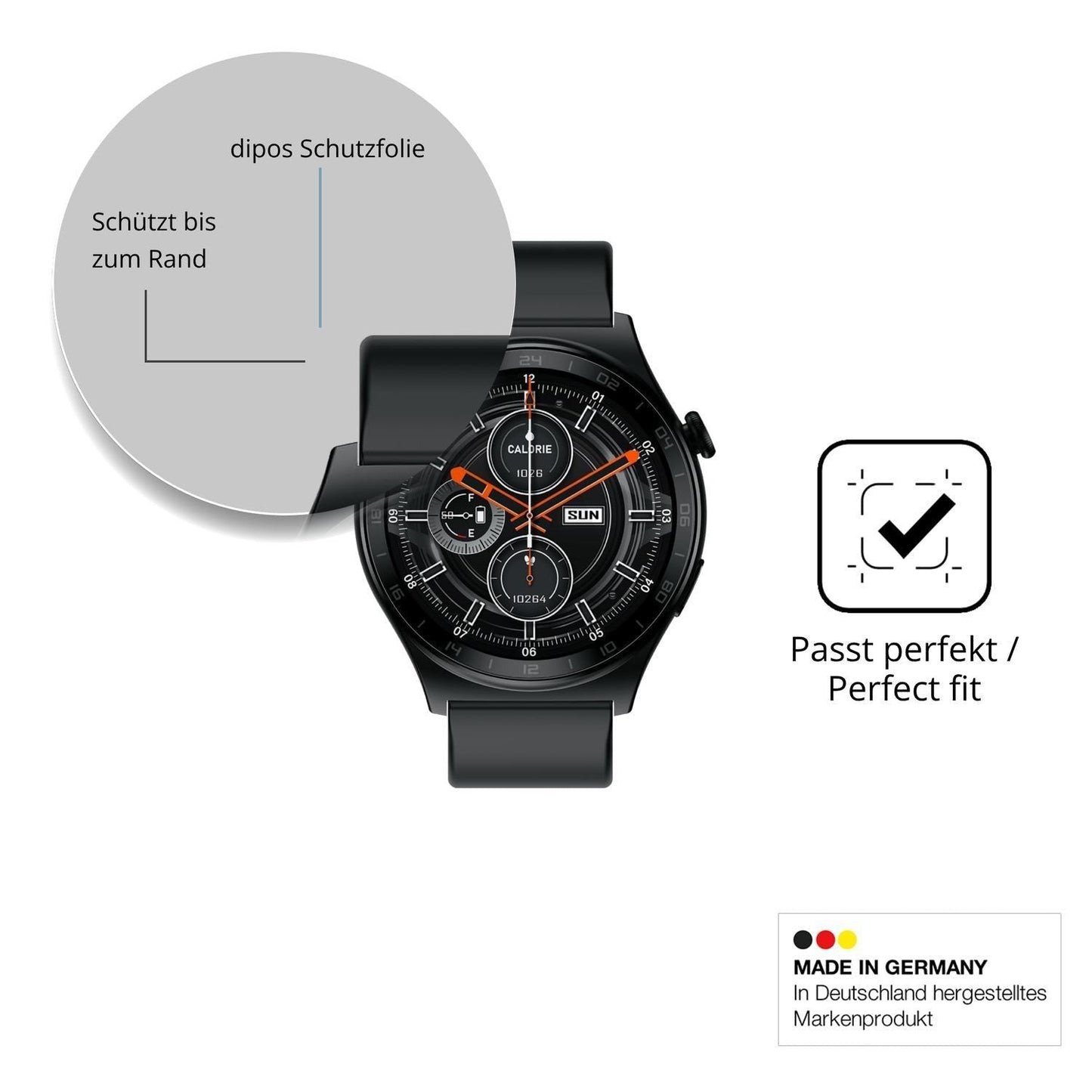 2x 3D Full Cover Schutzfolie für Infinix Xwatch XW (6)