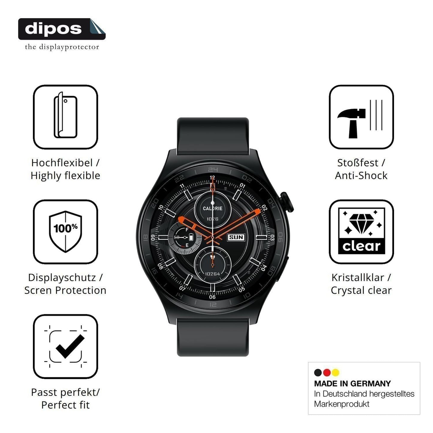 2x 3D Full Cover Schutzfolie für Infinix Xwatch XW (7)