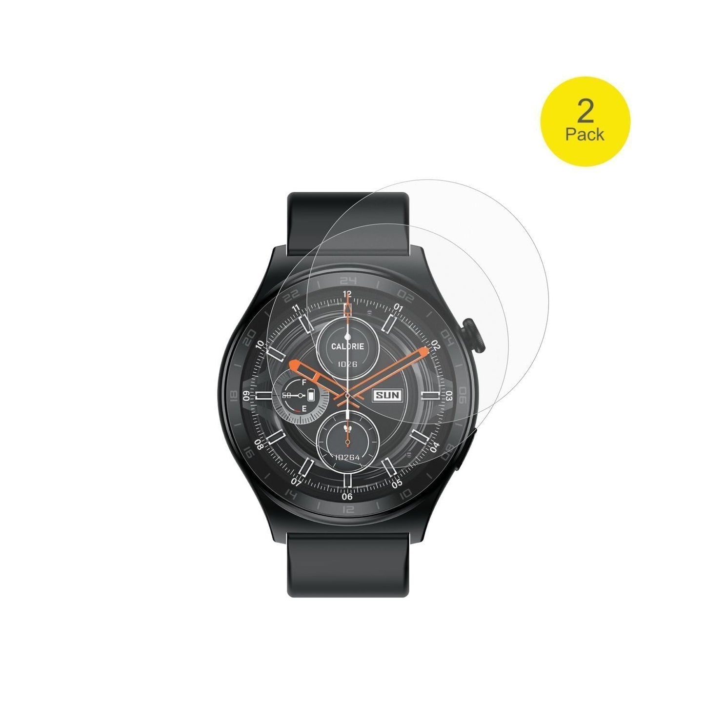2x Full Cover Schutzfolie matt für Infinix Xwatch  (2)
