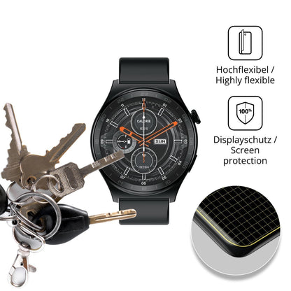 2x Full Cover Schutzfolie matt für Infinix Xwatch  (3)
