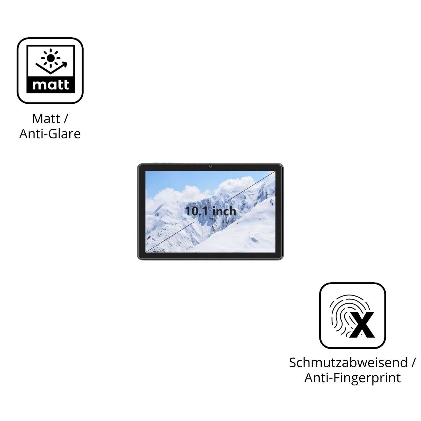 2x 9H Schutzfolie matt für Hasskya 10.1 Zoll Tab P (6)
