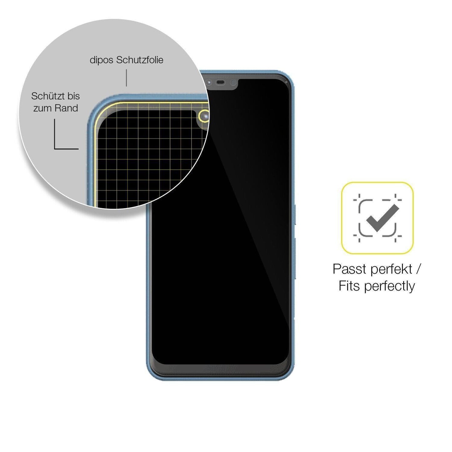1x 3D Full Cover Schutzfolie für Fujitsu Arrows J (6)