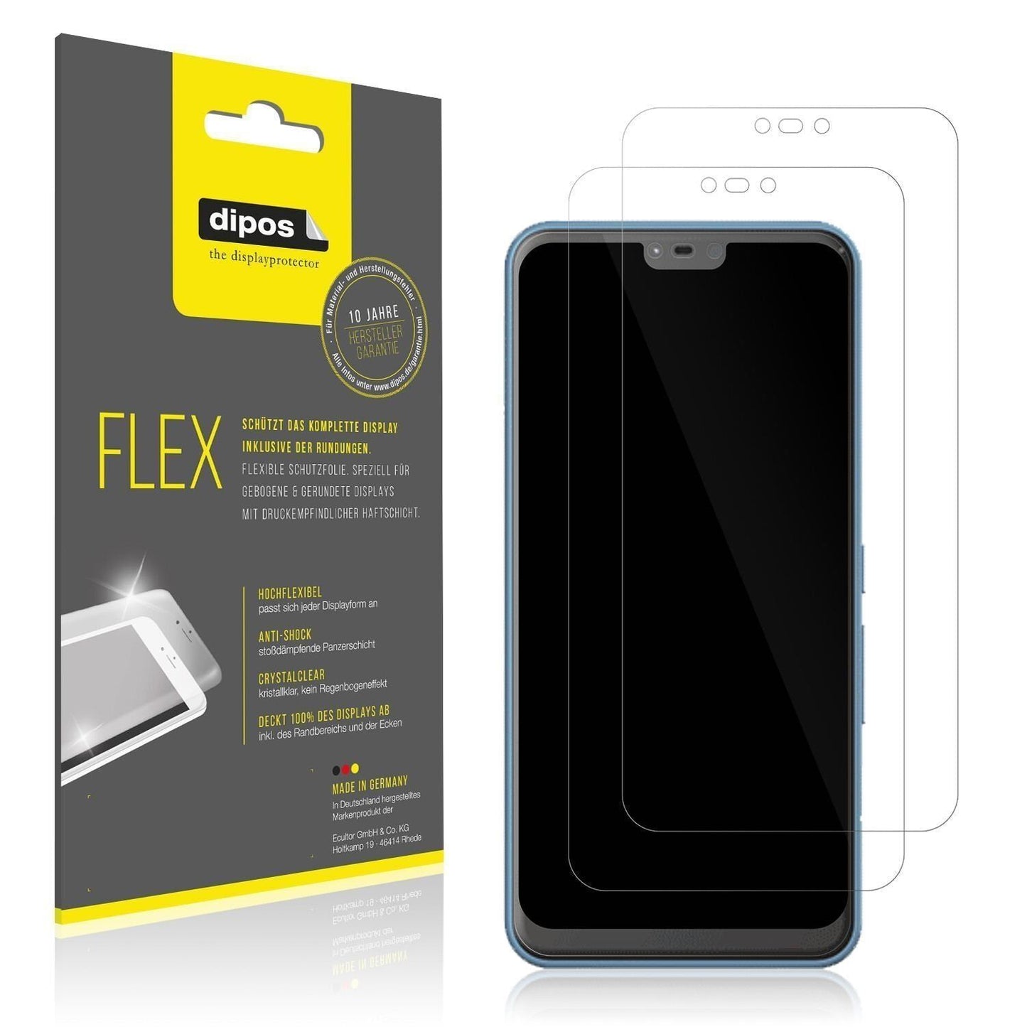 2x 3D Full Cover Schutzfolie für Fujitsu Arrows J (1)
