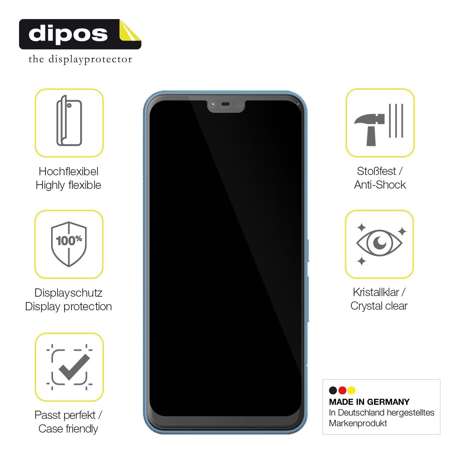 2x 3D Full Cover Schutzfolie für Fujitsu Arrows J (7)