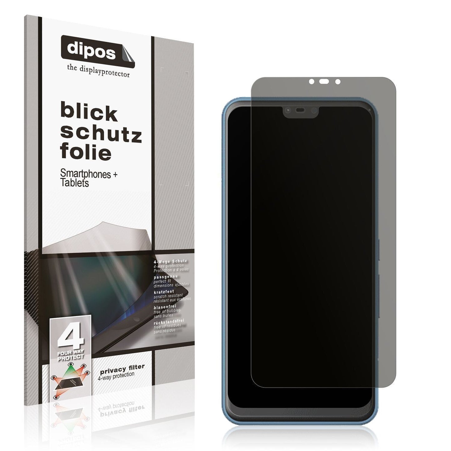 Blickschutzfolie für Fujitsu Arrows J matt Schutzf (1)