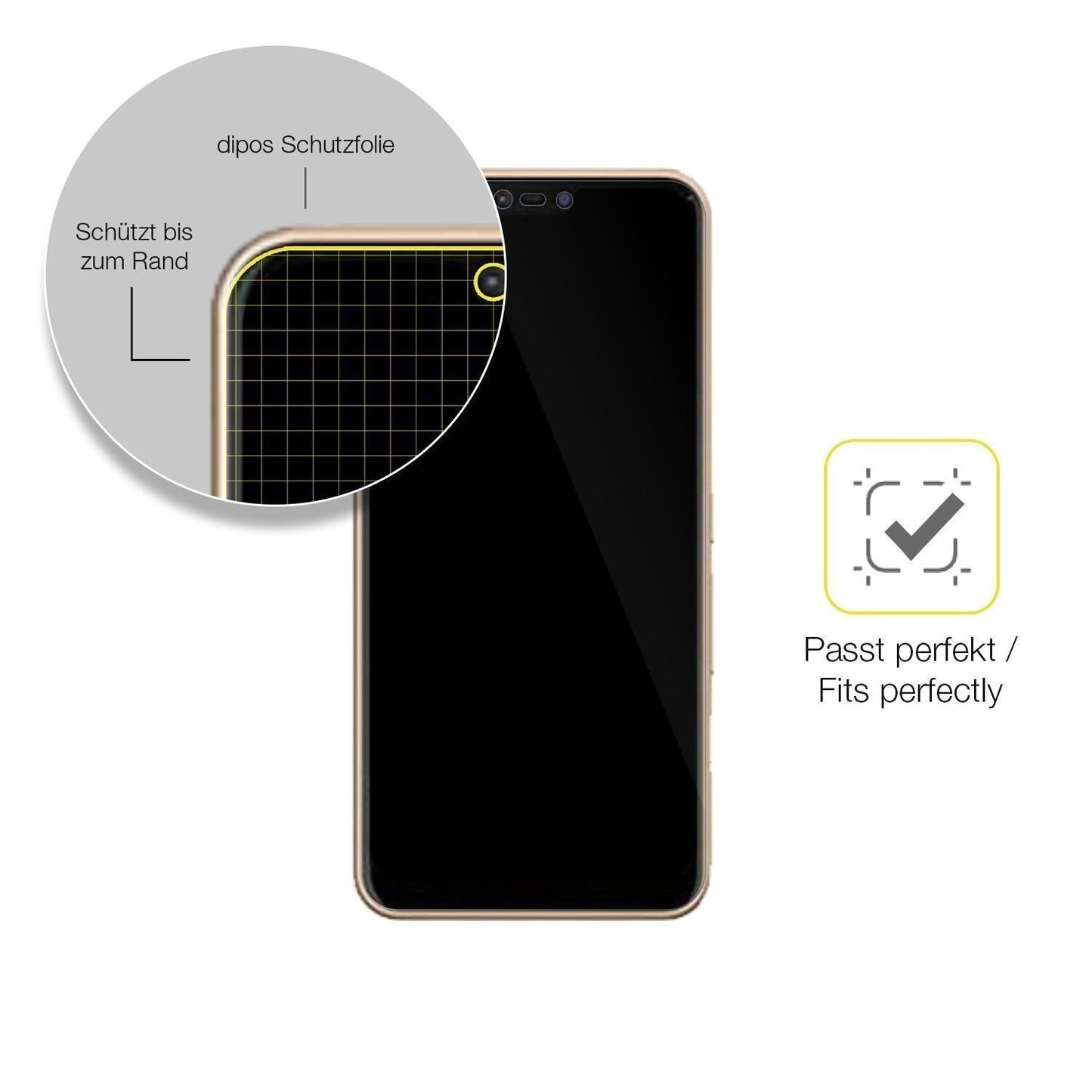 2x 3D Full Cover Schutzfolie für Fujitsu Arrows M0 (6)