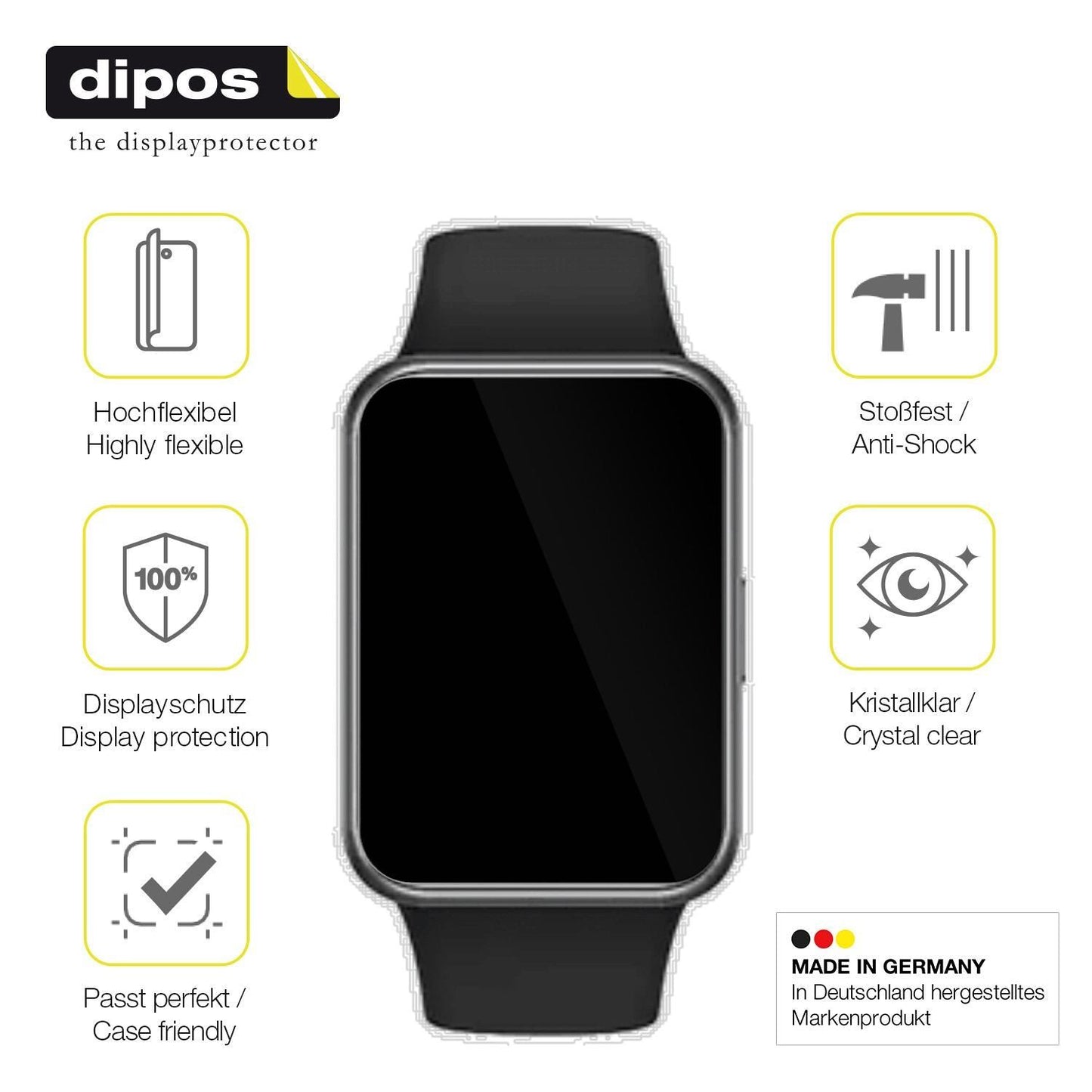 2x 3D Full Cover Schutzfolie für Huawei Watch Fit  (7)