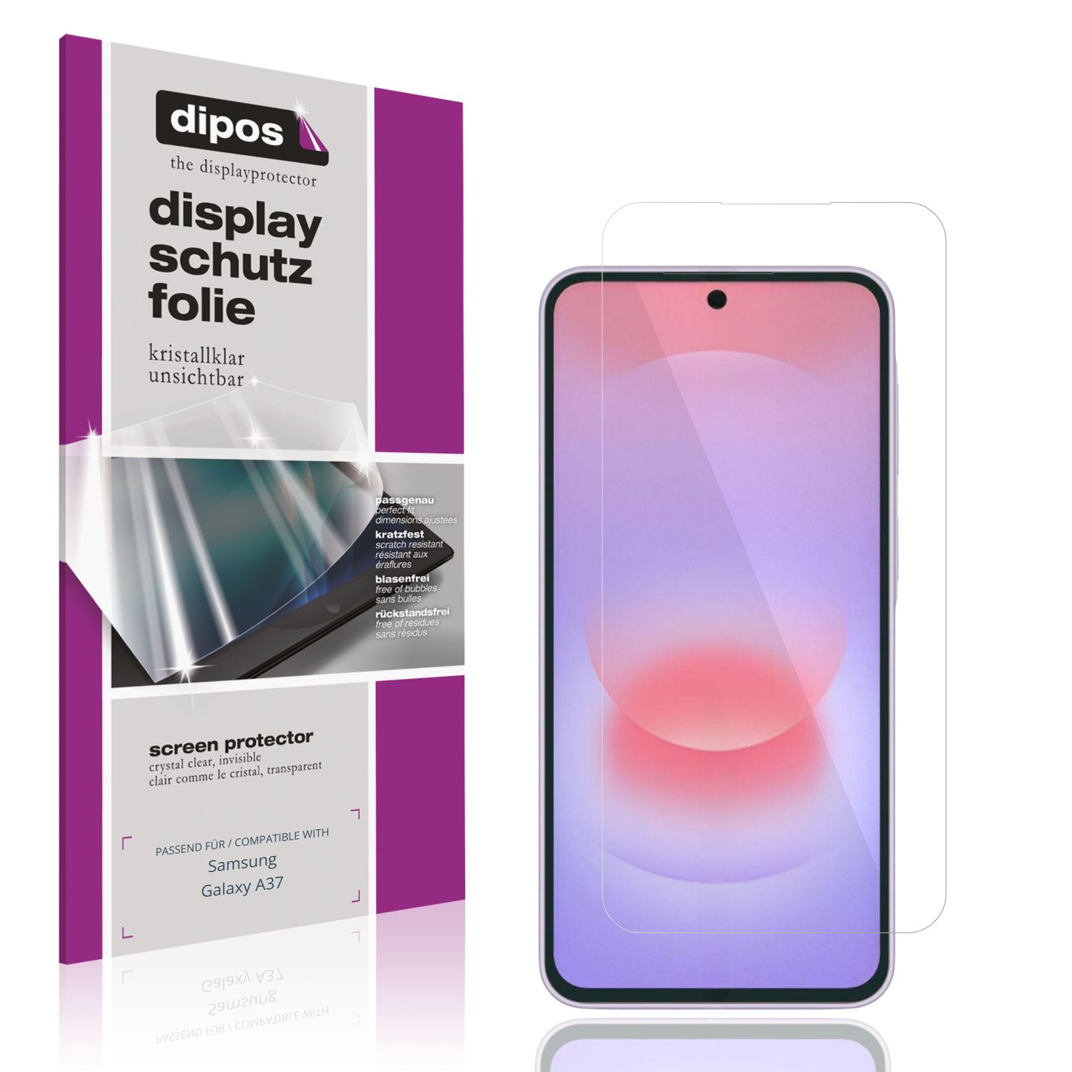 4x Schutzfolie klar für Samsung Galaxy A37 Display (1)