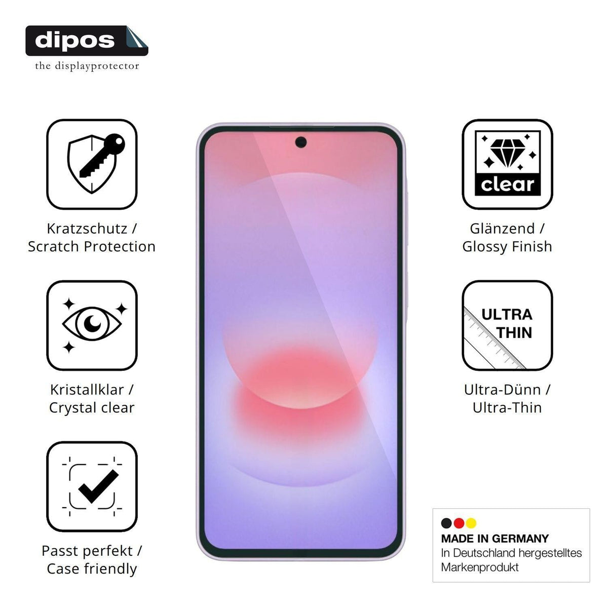 4x Schutzfolie klar für Samsung Galaxy A37 Display (7)