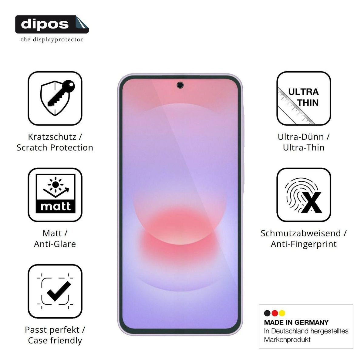 4x Schutzfolie matt für Samsung Galaxy A37 Display (7)