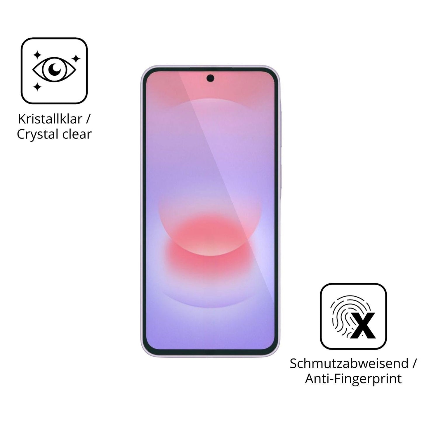 2x 9H Schutzfolie für Samsung Galaxy A37 Panzerfol (5)