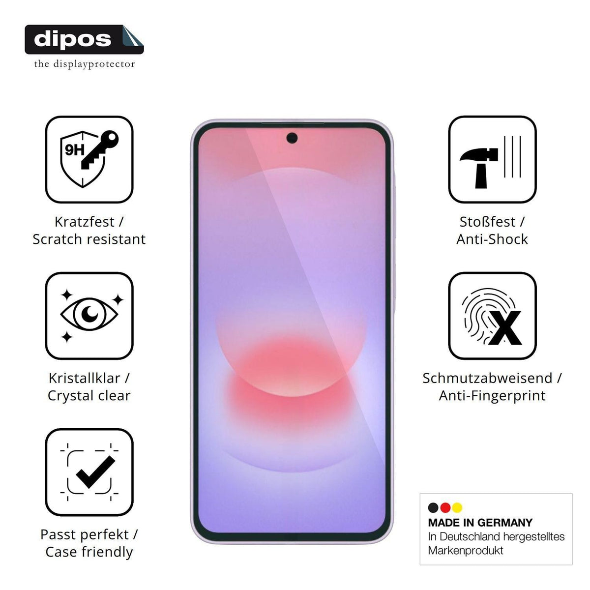 2x 9H Schutzfolie für Samsung Galaxy A37 Panzerfol (7)