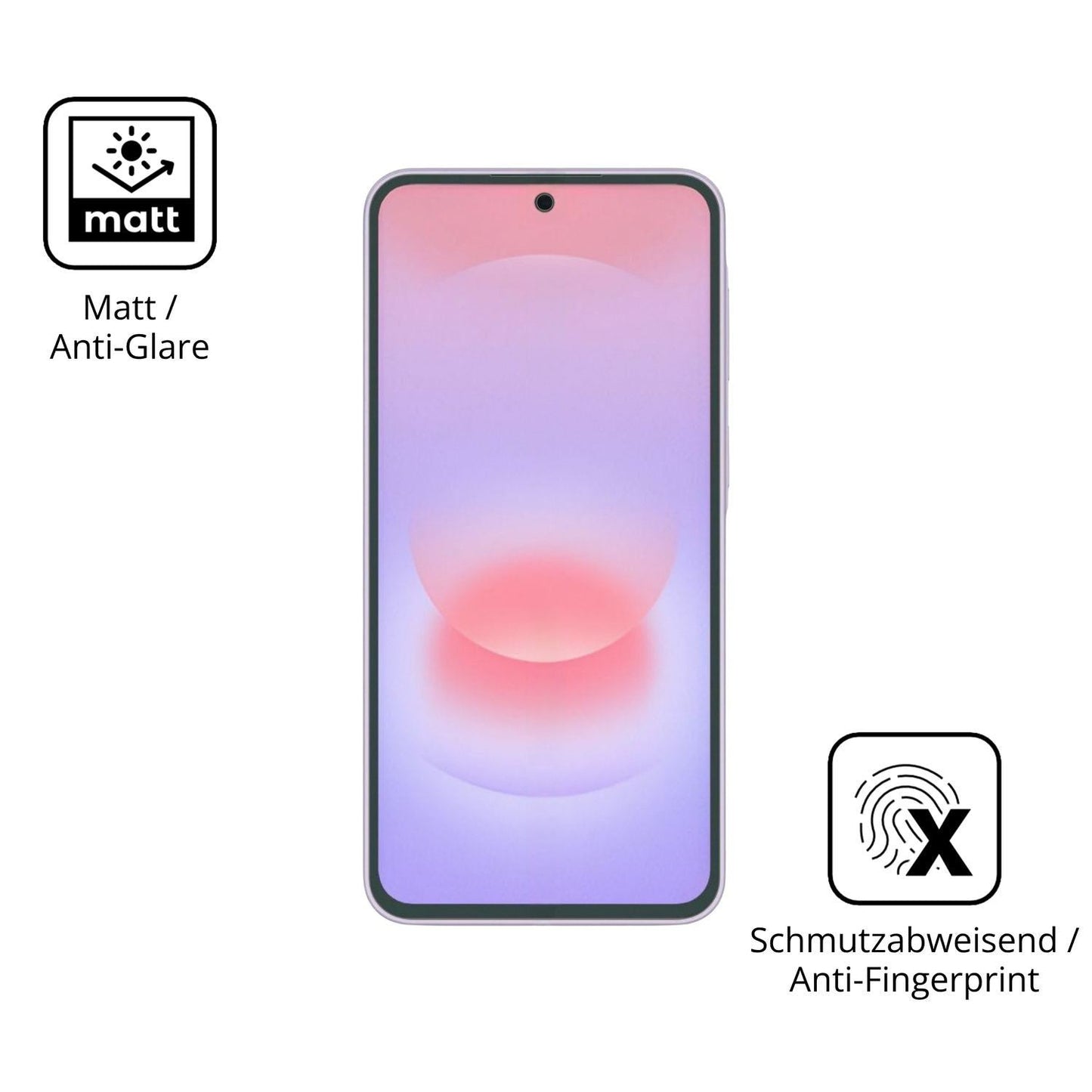 2x 9H Schutzfolie matt für Samsung Galaxy A37 Panz (5)