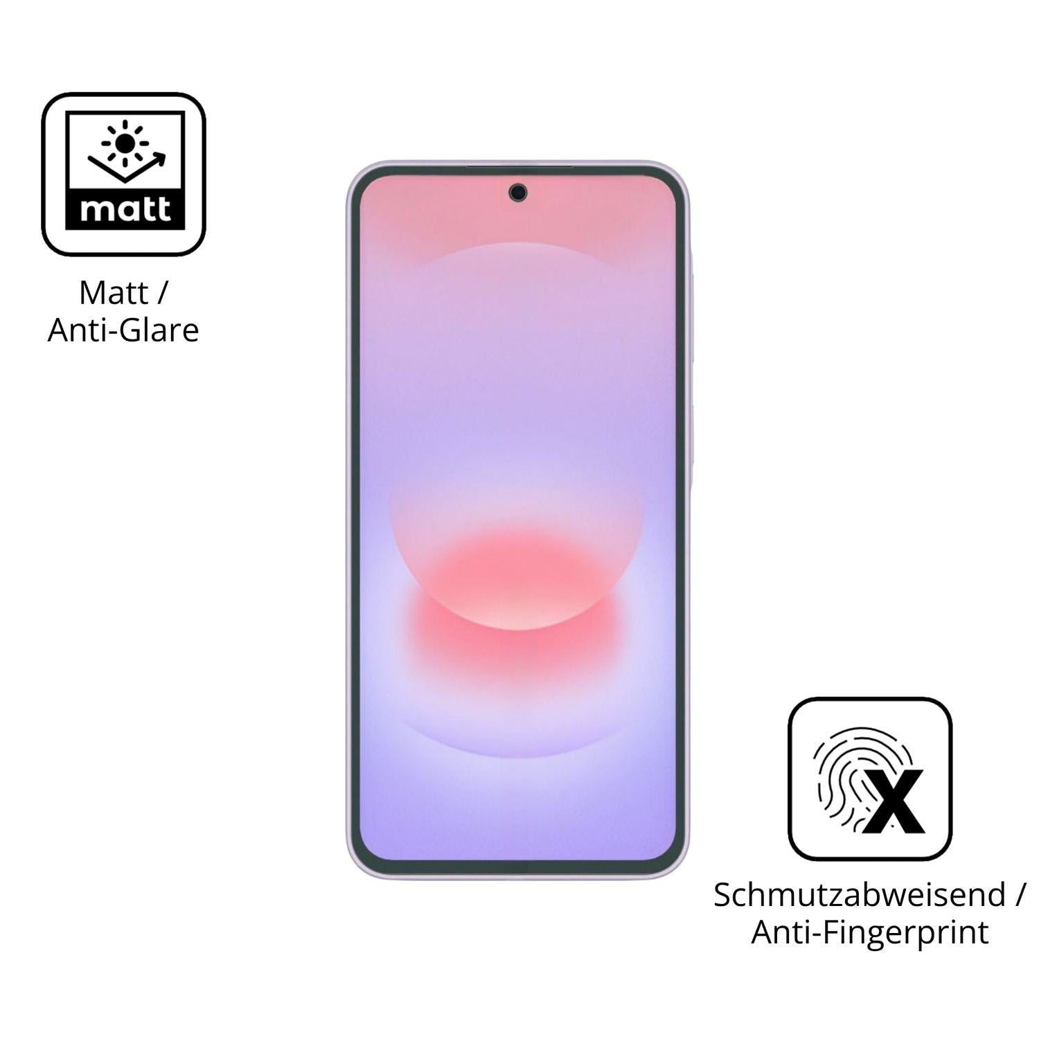 2x 9H Schutzfolie matt für Samsung Galaxy A37 Panz (5)