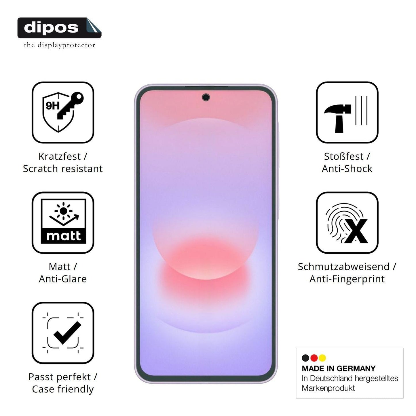2x 9H Schutzfolie matt für Samsung Galaxy A37 Panz (7)