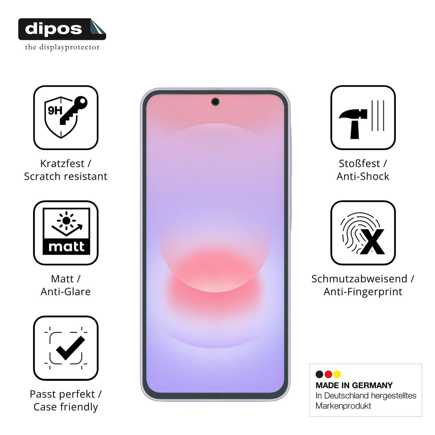 2x 9H Schutzfolie matt für Samsung Galaxy A37 Panz (7)
