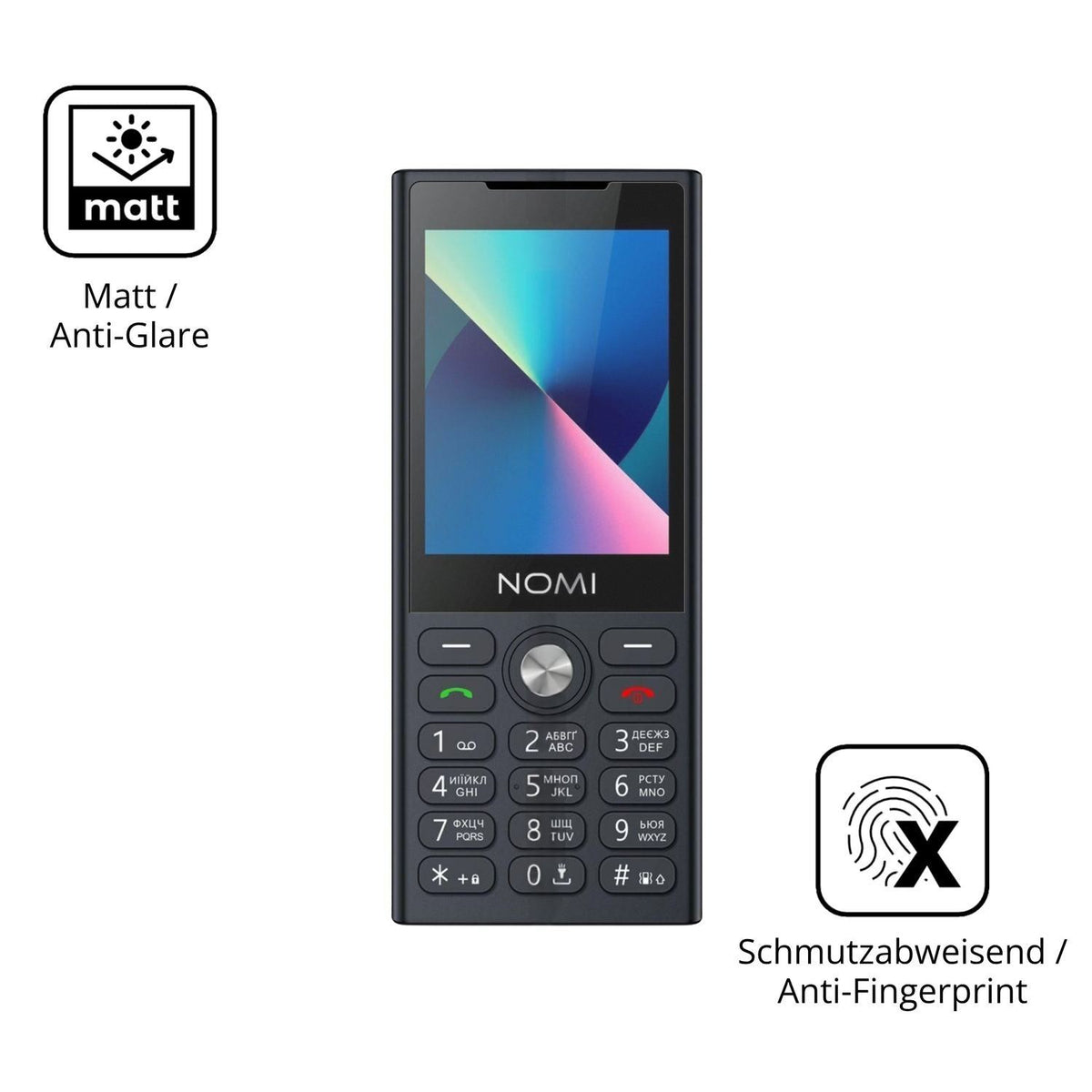 4x Schutzfolie matt für Nomi i2841 Display-Schutzf (5)