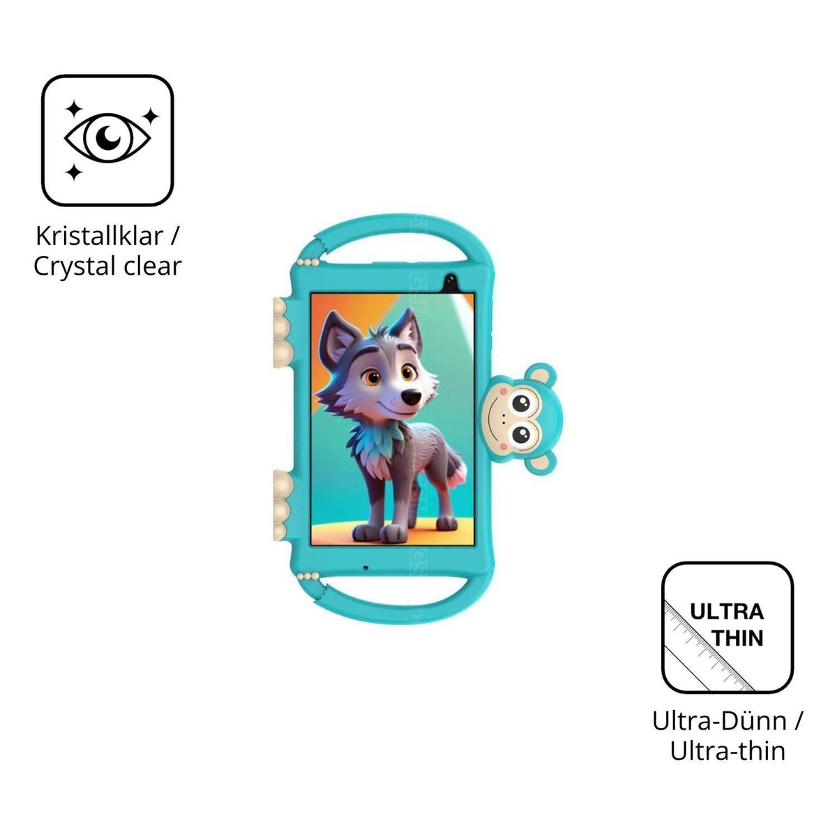 2x Schutzfolie klar für Logicom Logikids Buddy Dis (5)