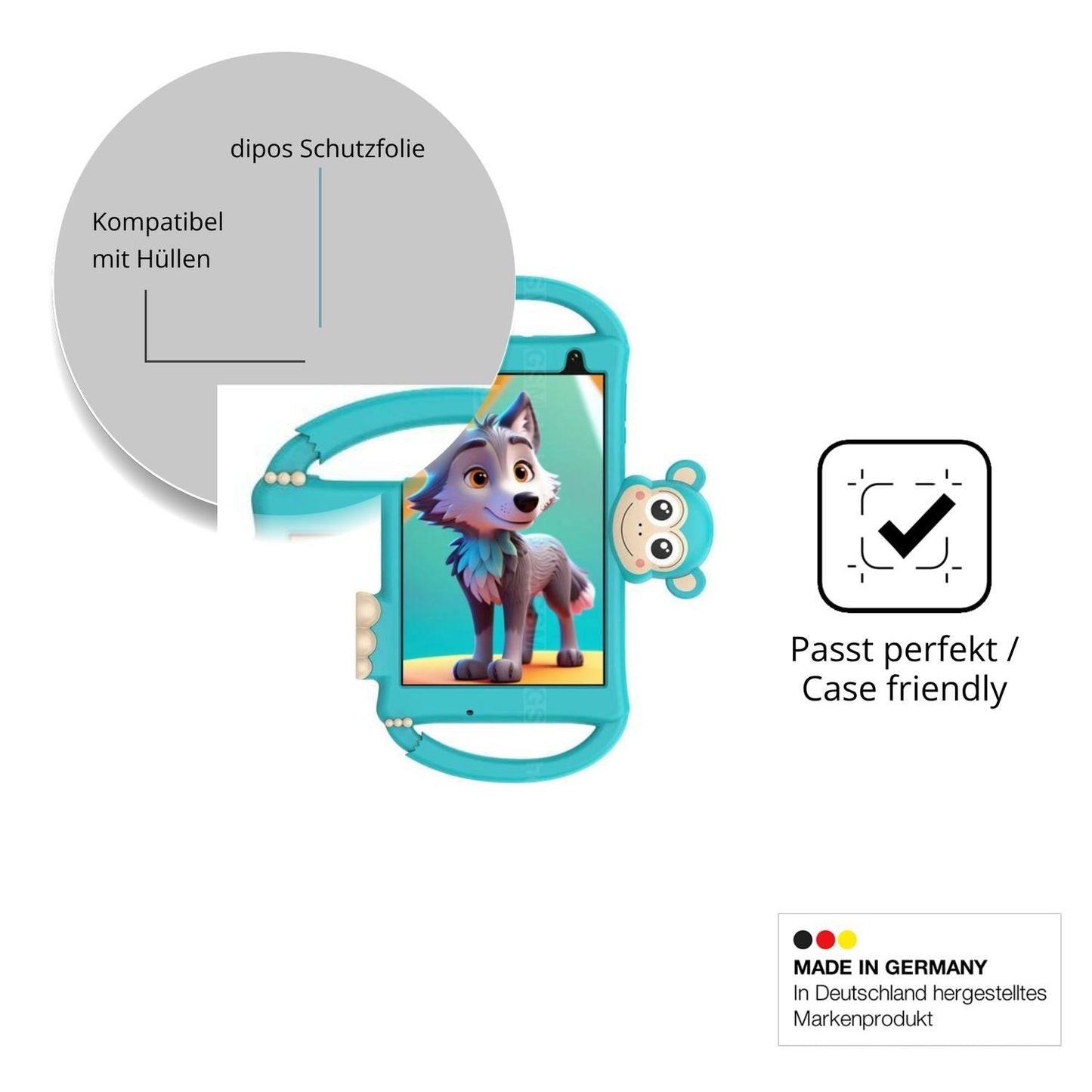2x Schutzfolie klar für Logicom Logikids Buddy Dis (6)