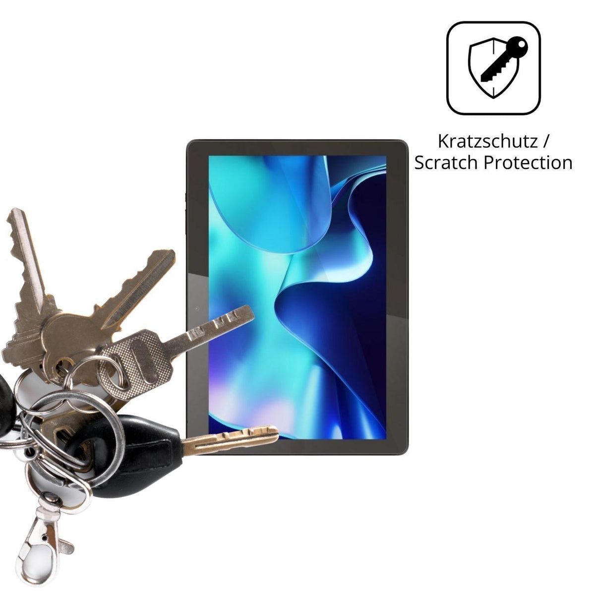 2x Schutzfolie klar für Logicom Tab 134 Display-Sc (4)