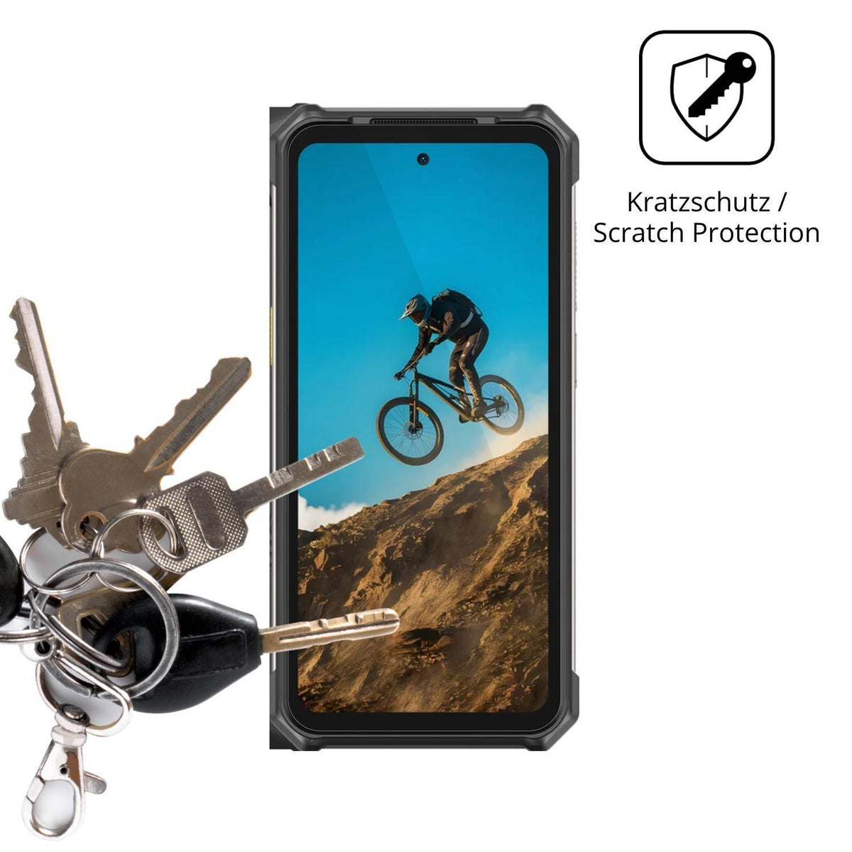 4x Schutzfolie klar für Ulefone RugKing 5 Pro Disp (4)