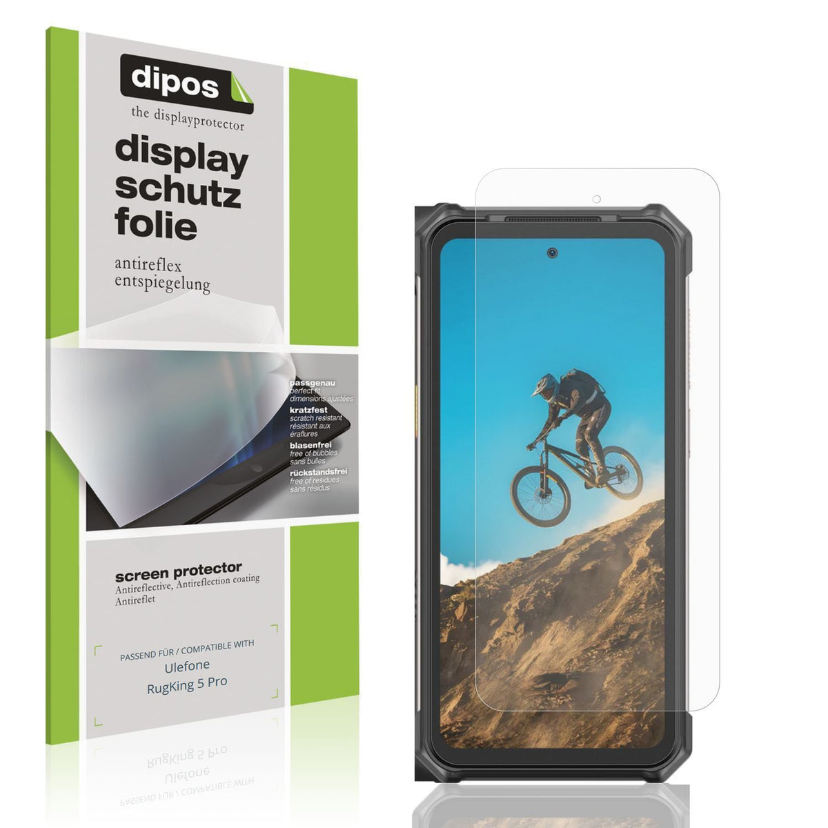 4x Schutzfolie matt für Ulefone RugKing 5 Pro Disp (1)