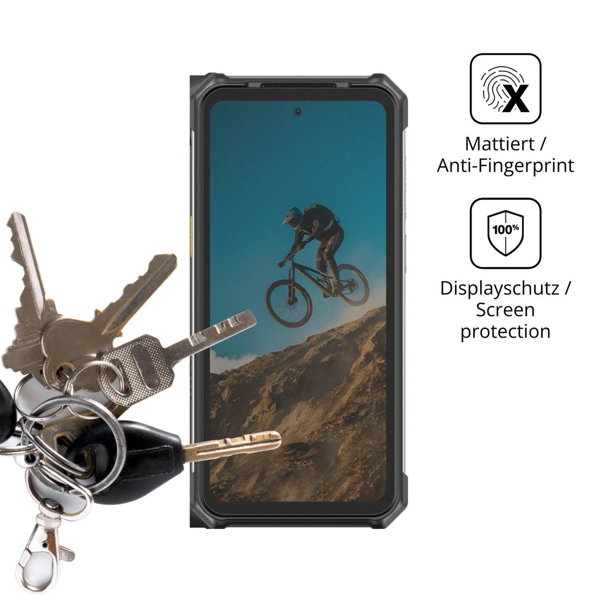 Blickschutzfolie für Ulefone RugKing 5 Pro matt Sc (3)