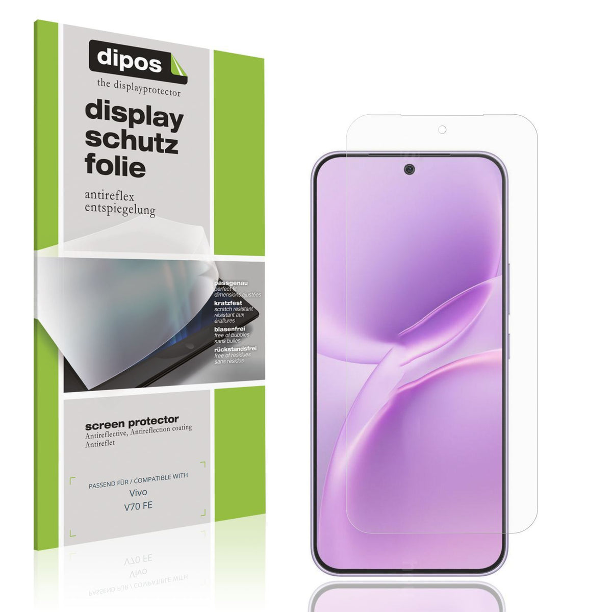 4x Schutzfolie matt für Vivo V70 FE Display-Schutz (1)