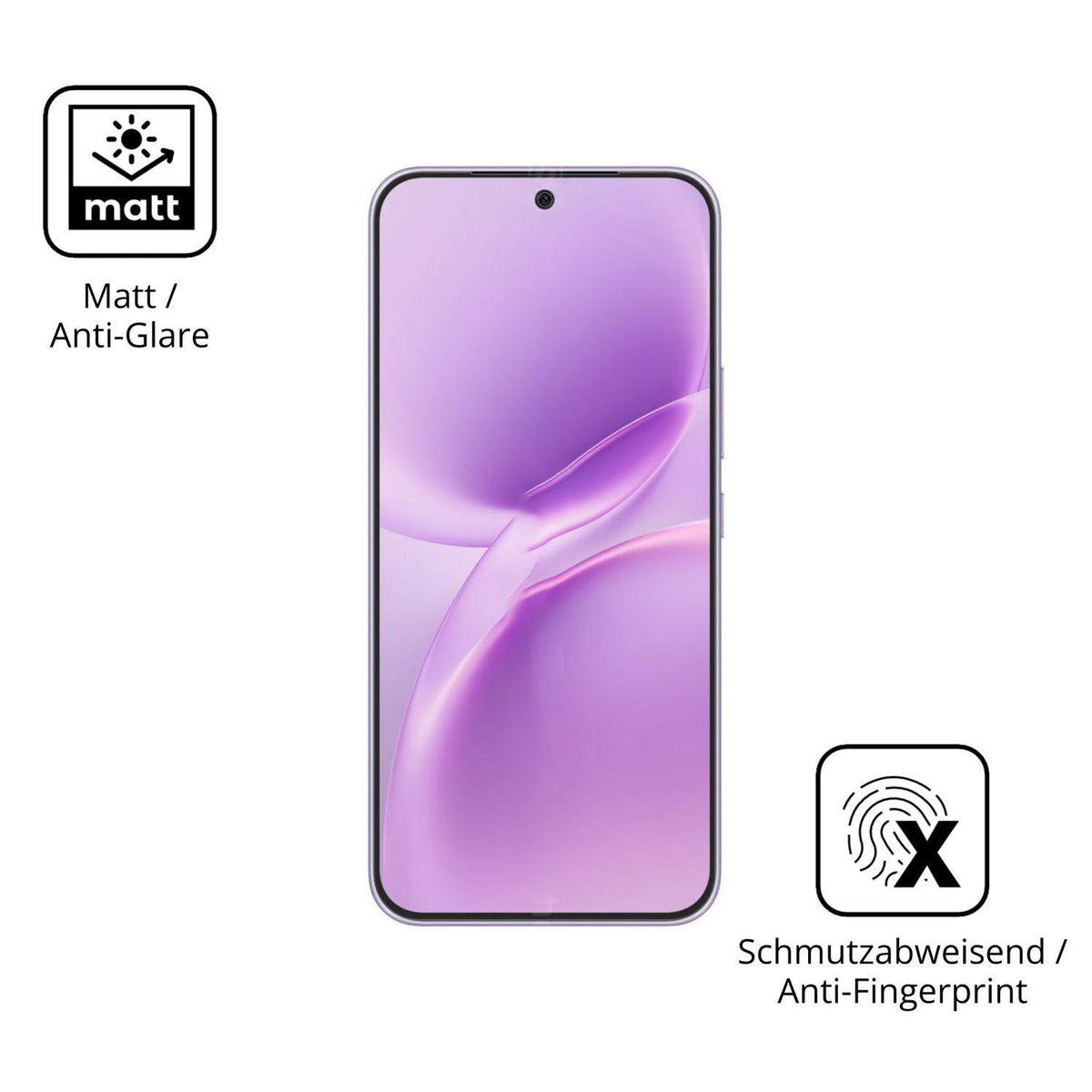 4x Schutzfolie matt für Vivo V70 FE Display-Schutz (5)