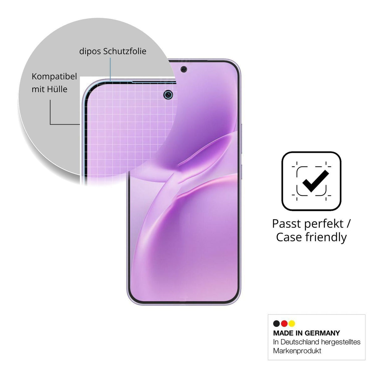 4x Schutzfolie matt für Vivo V70 FE Display-Schutz (6)