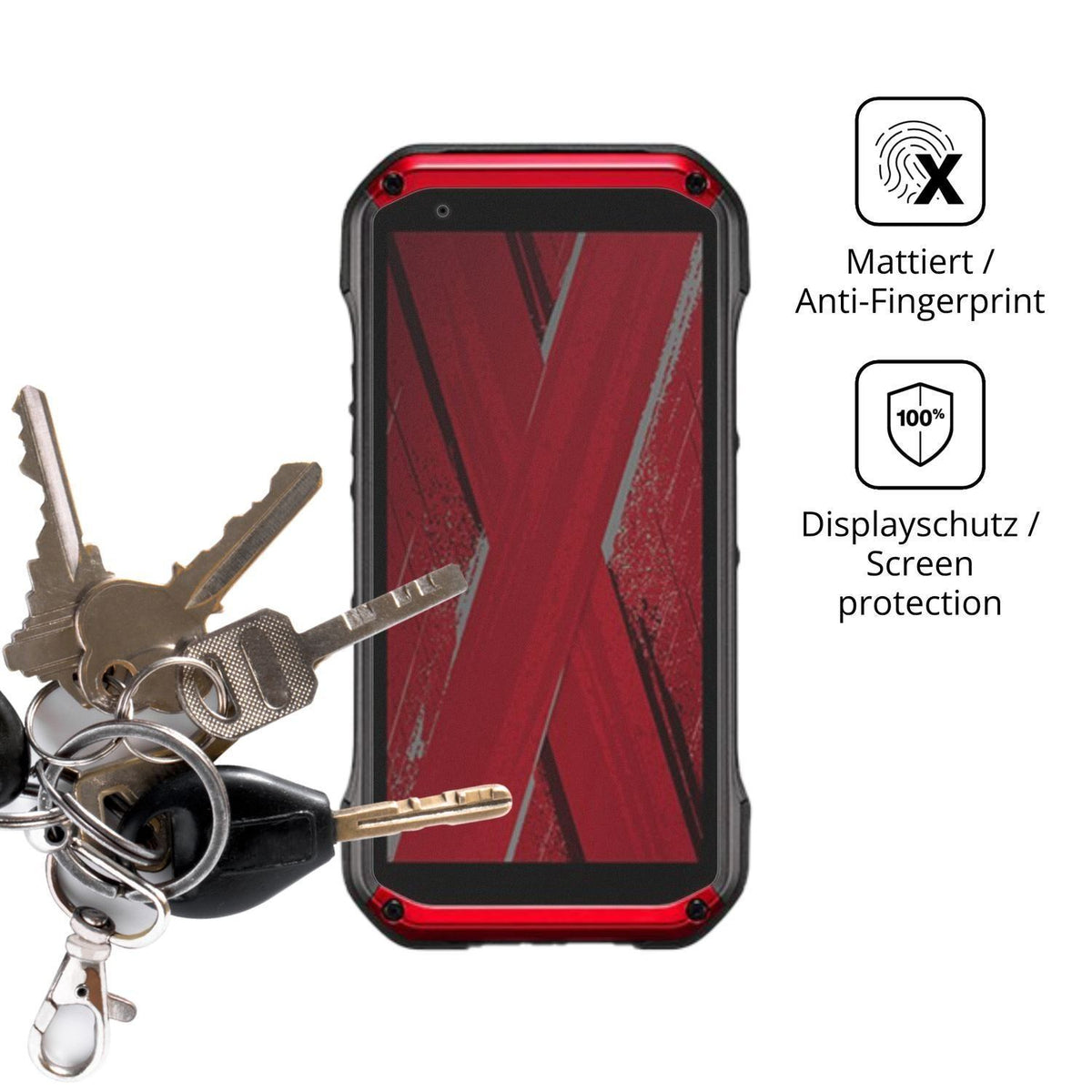 Blickschutzfolie für Kyocera Torque G07 matt Schut (3)