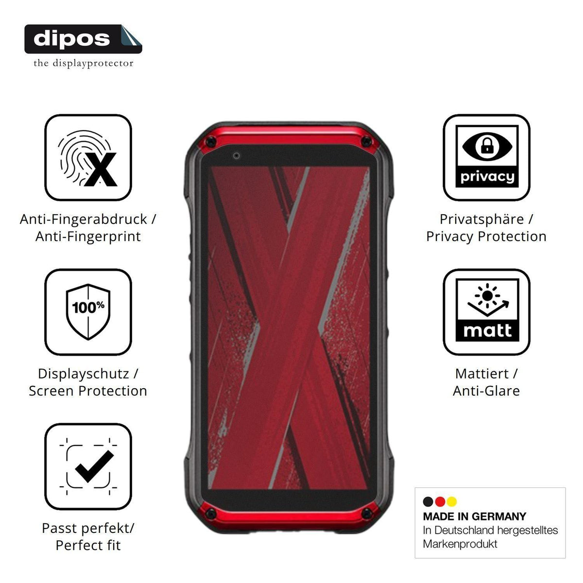 Blickschutzfolie für Kyocera Torque G07 matt Schut (5)