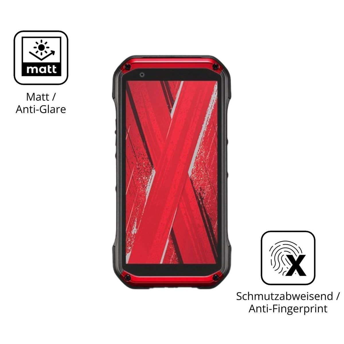 2x 9H Schutzfolie matt für Kyocera Torque G07 Panz (5)
