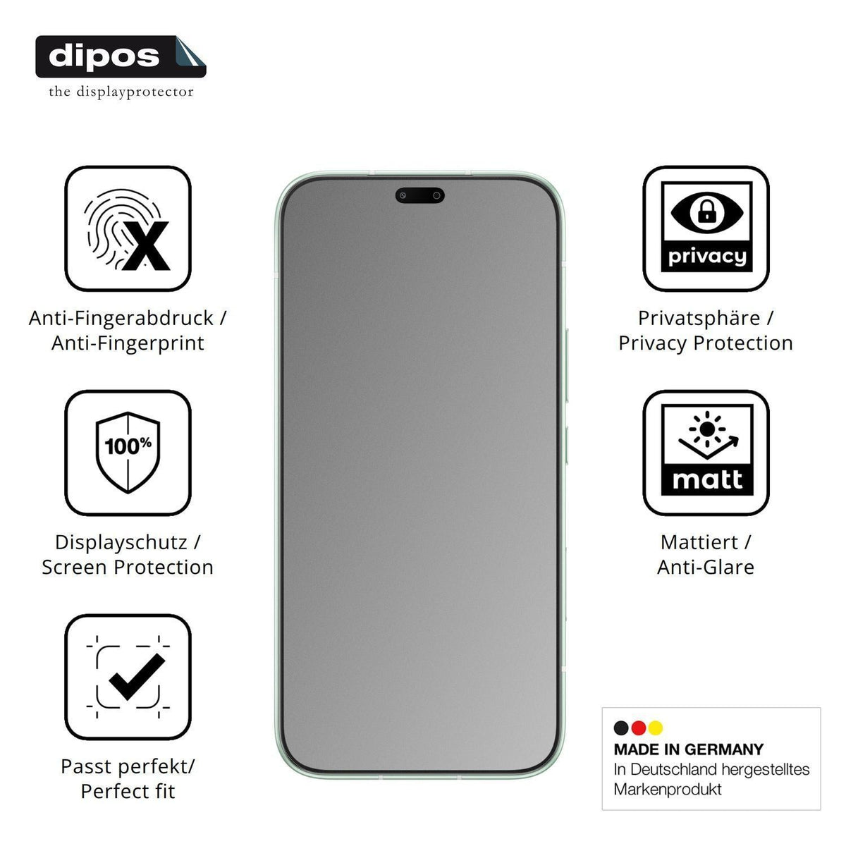 Blickschutzfolie für Honor 600 Lite matt Schutzfol (5)
