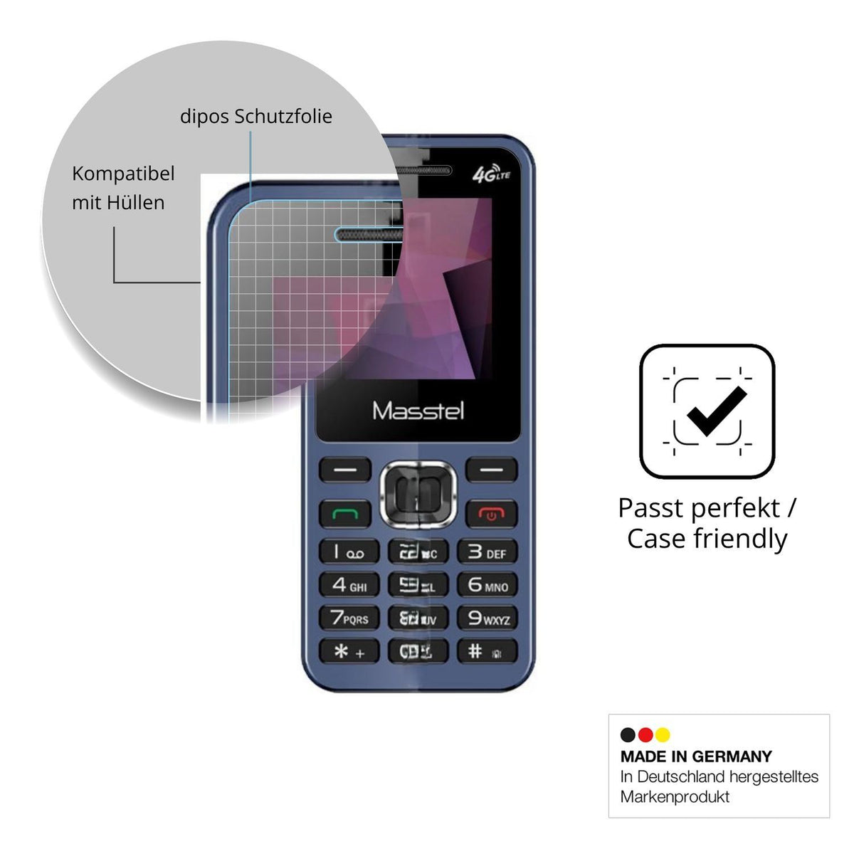 4x Schutzfolie klar für Masstel Izi 12 Display-Sch (6)