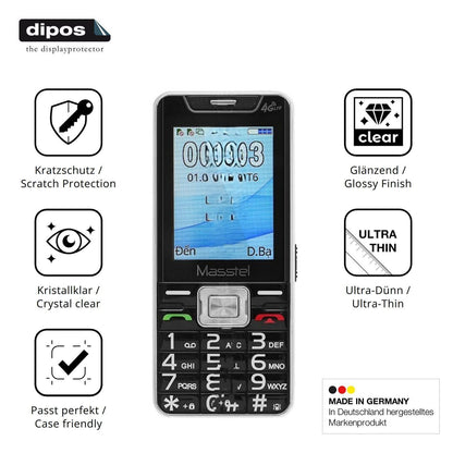 4x Schutzfolie klar für Masstel Izi 55 Display-Sch (7)