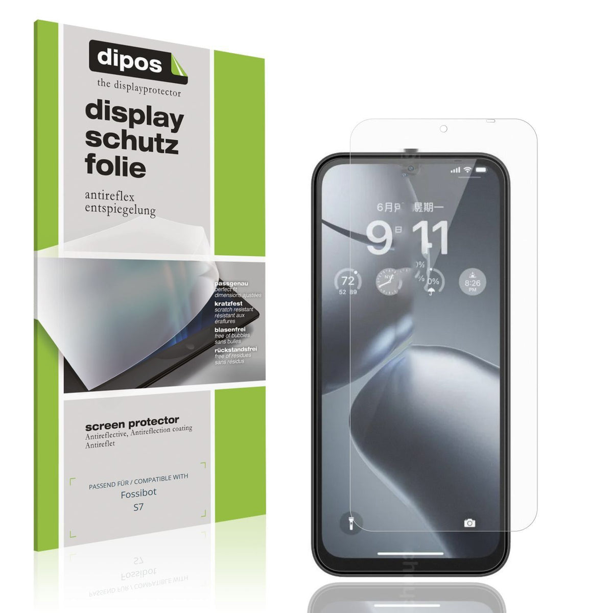 4x Schutzfolie matt für Fossibot S7 Display-Schutz (1)
