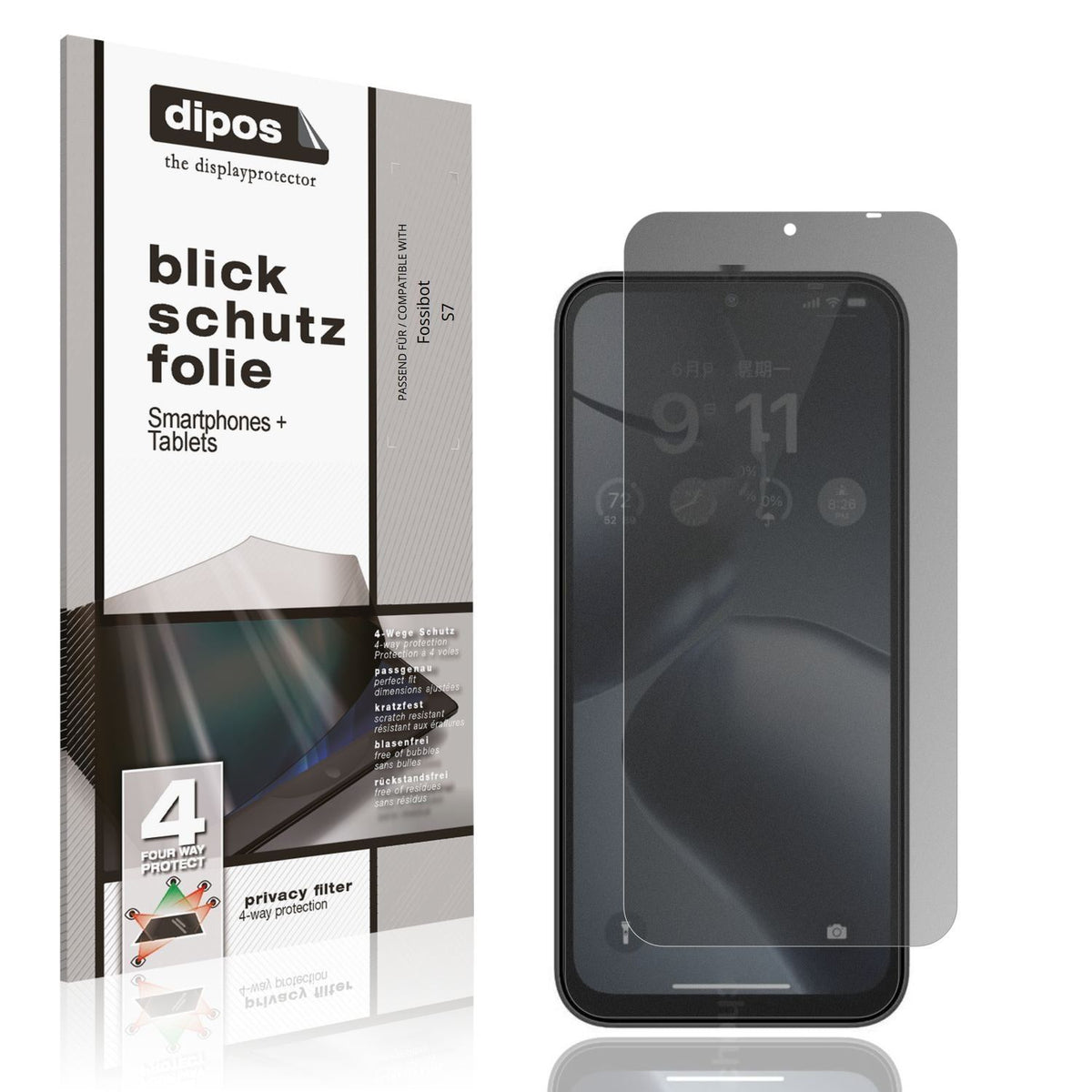 Blickschutzfolie für Fossibot S7 matt Schutzfolie  (1)