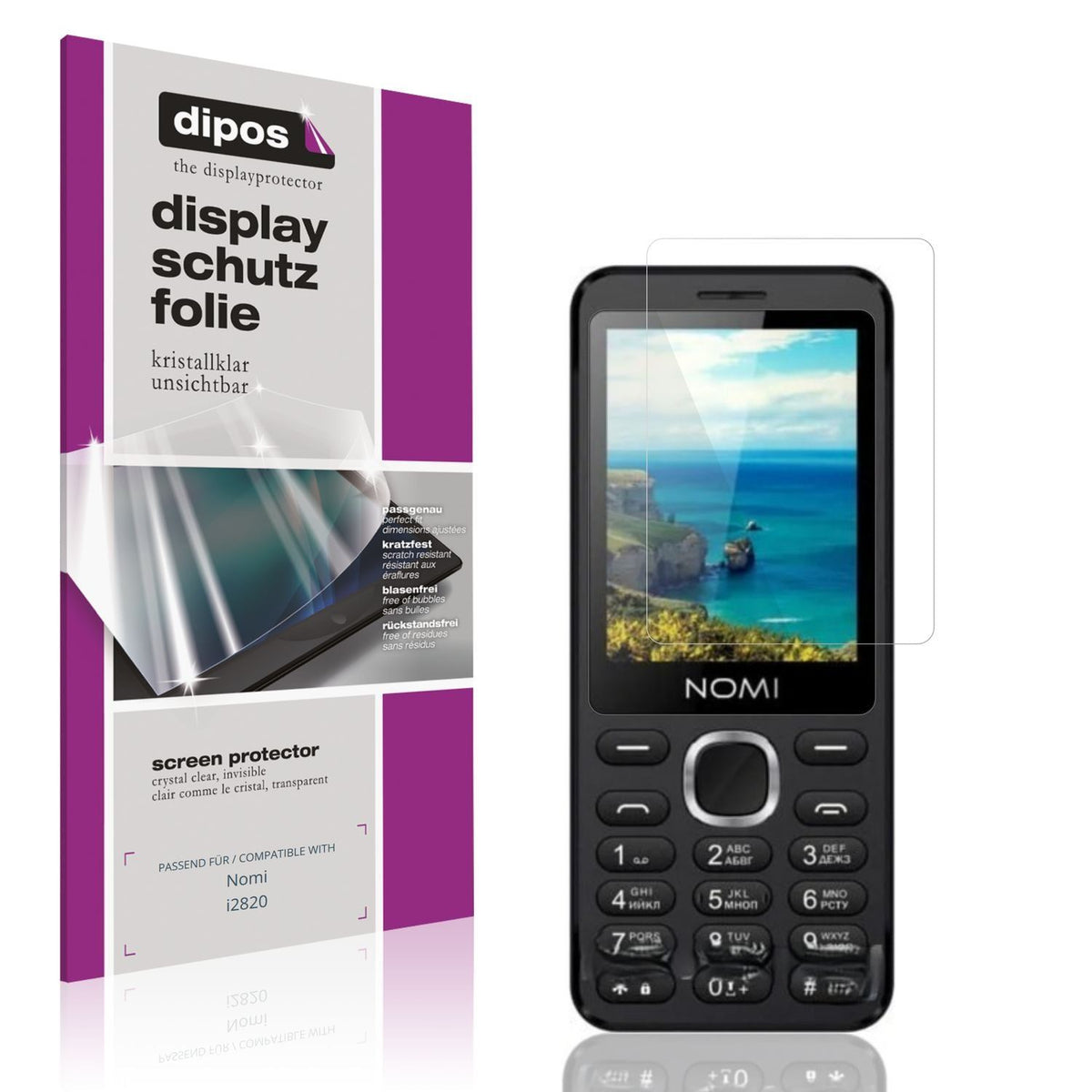 4x Schutzfolie klar für Nomi i2820 Display-Schutzf (1)
