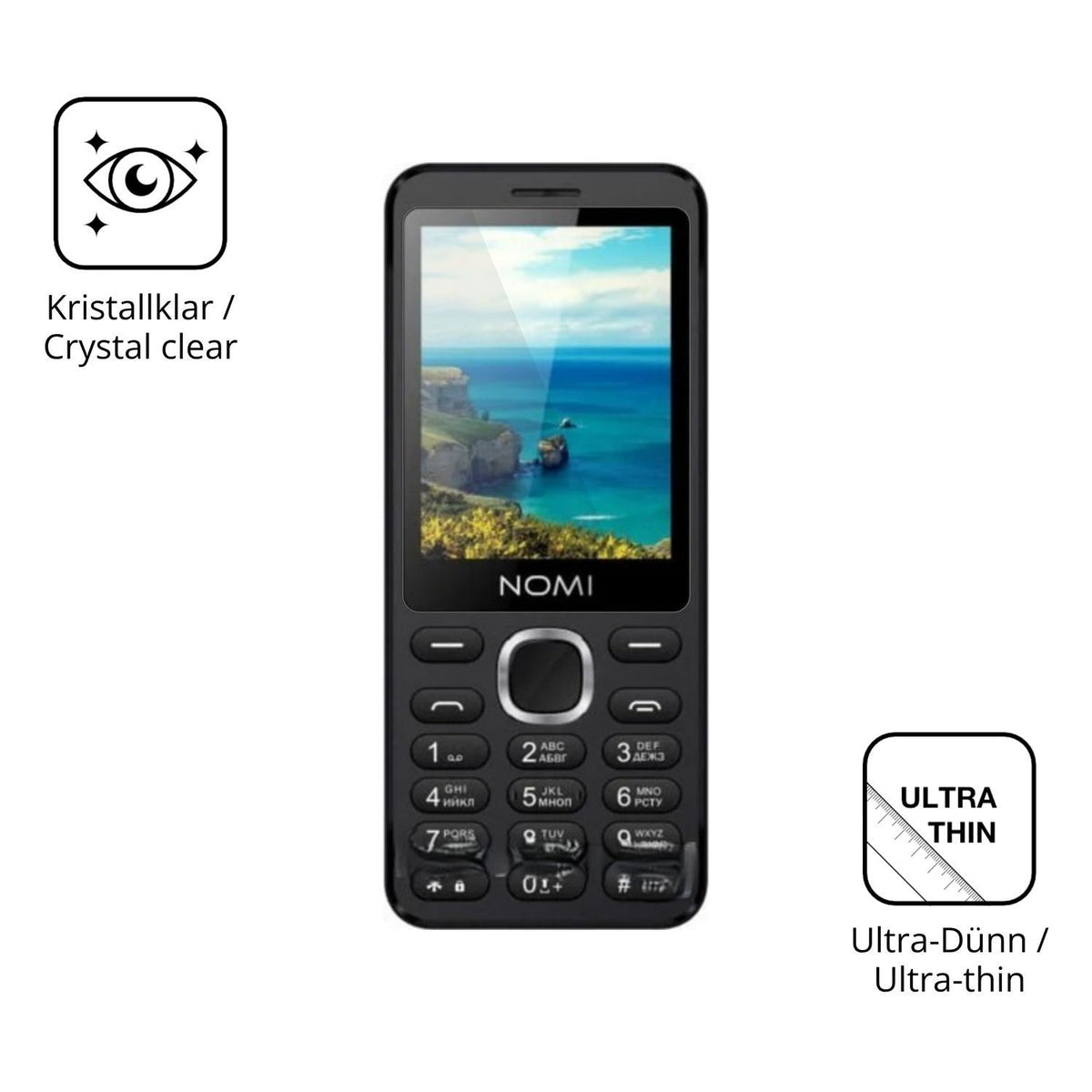 4x Schutzfolie klar für Nomi i2820 Display-Schutzf (5)