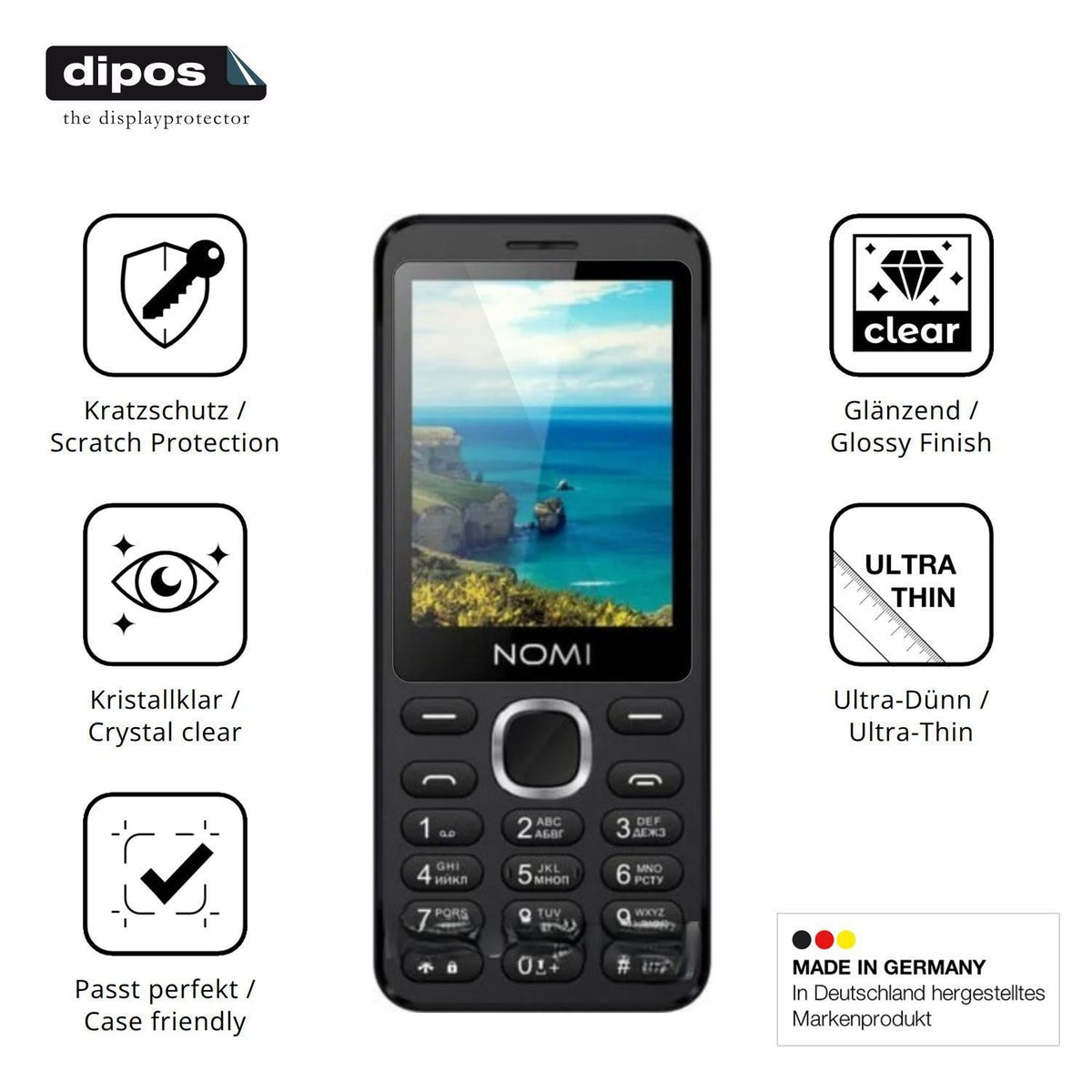 4x Schutzfolie klar für Nomi i2820 Display-Schutzf (7)