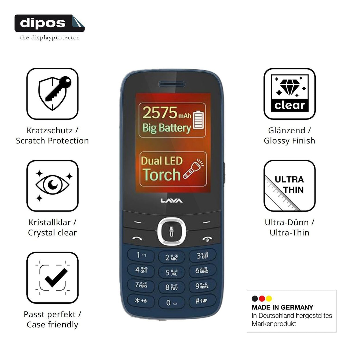 4x Schutzfolie klar für Lava A7 Torch Display-Schu (7)