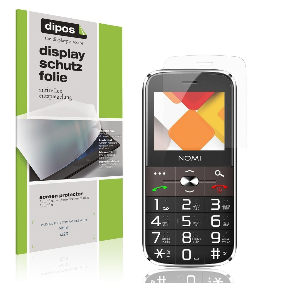 4x Schutzfolie matt für Nomi i220 Display-Schutzfo (1)