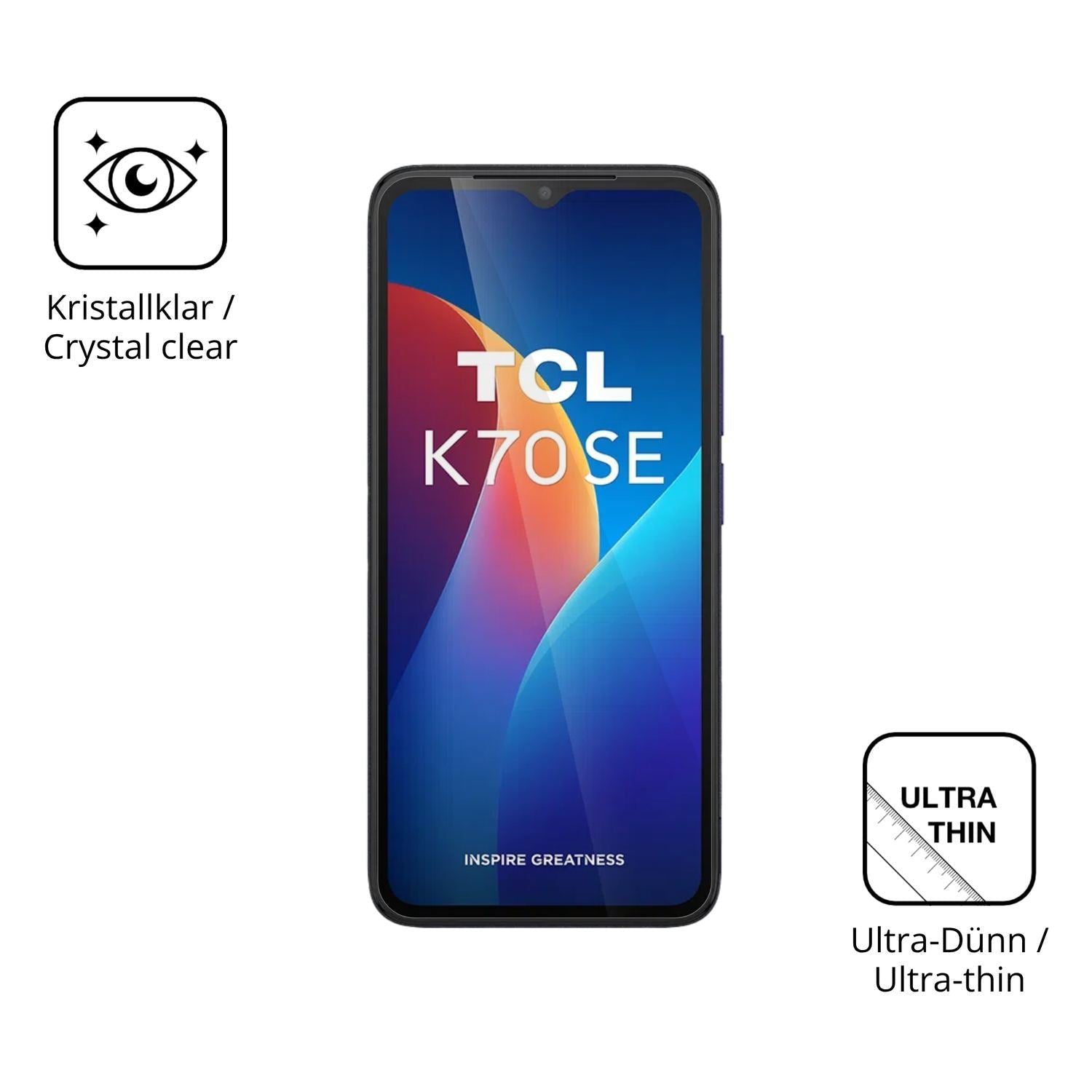 4x Schutzfolie klar für TCL K70 SE Display-Schutzf (5)