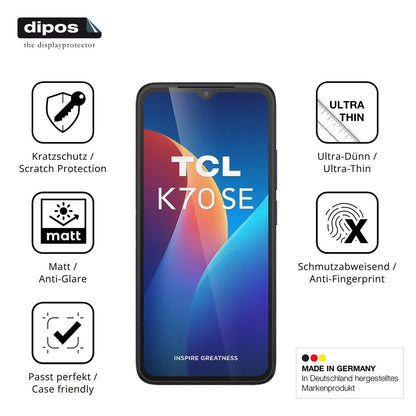 4x Schutzfolie matt für TCL K70 SE Display-Schutzf (7)
