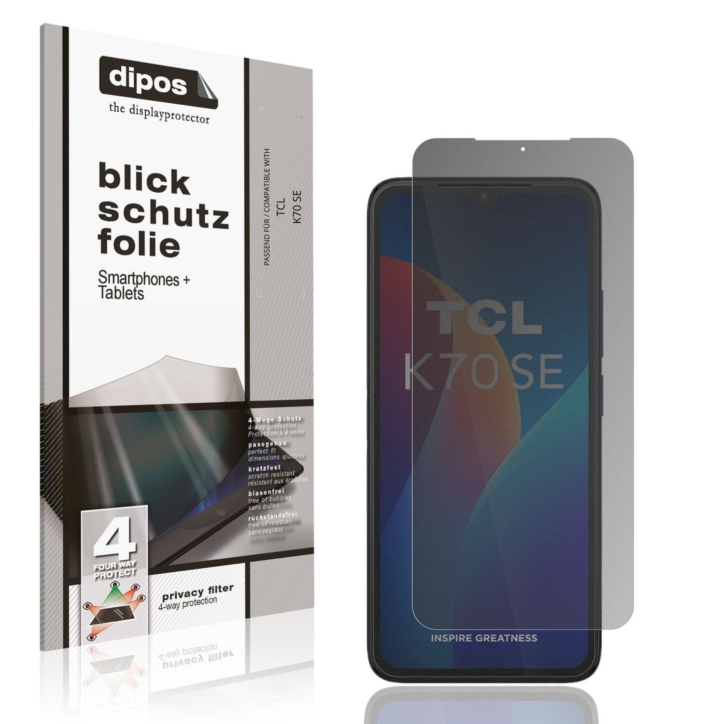 Blickschutzfolie für TCL K70 SE matt Schutzfolie P (1)