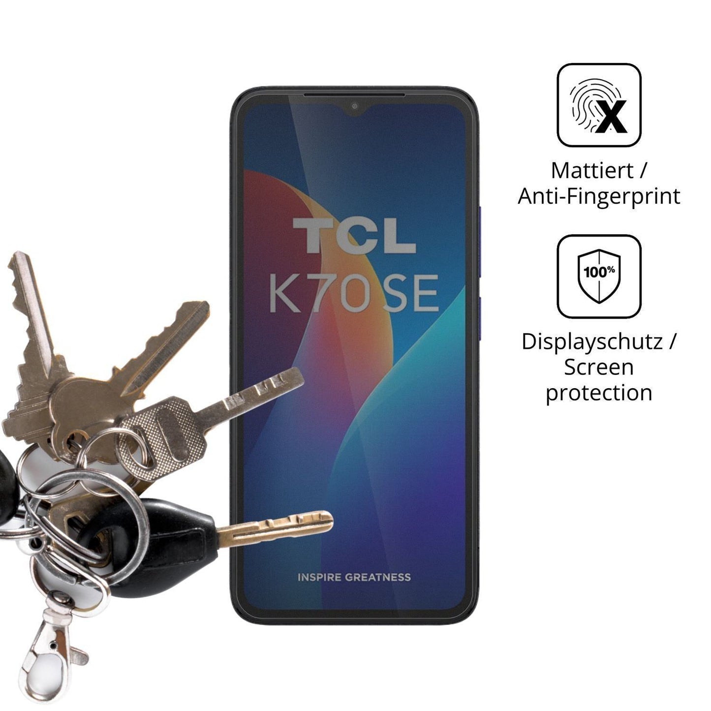 Blickschutzfolie für TCL K70 SE matt Schutzfolie P (3)
