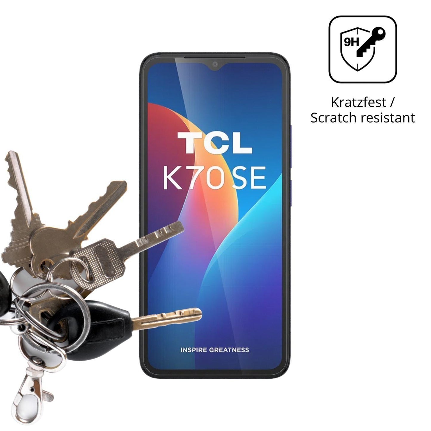 2x 9H Schutzfolie matt für TCL K70 SE Panzerfolie (3)